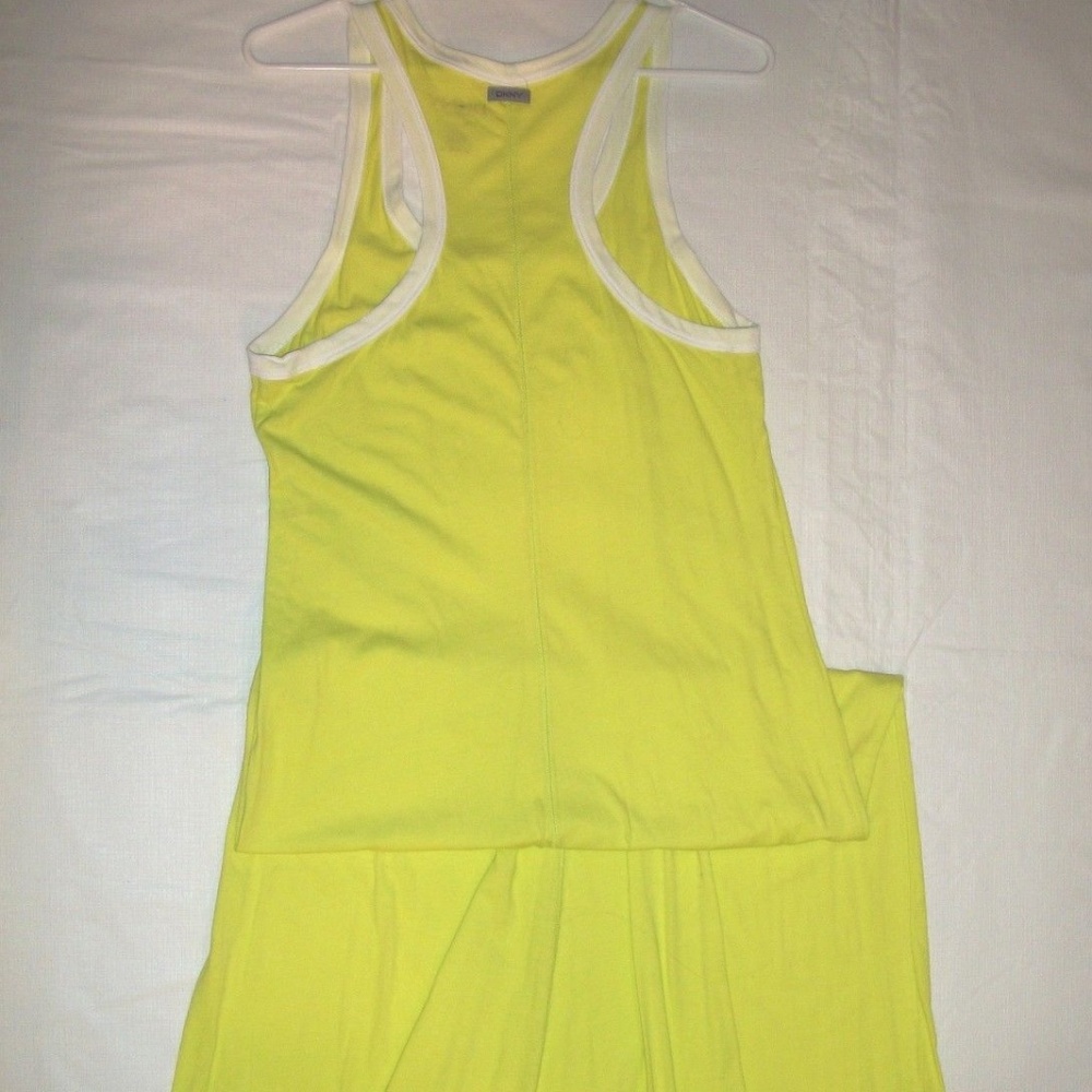 DKNY Lime Green Racerback Pima Cotton Maxi Dress S - Picture 2 of 2